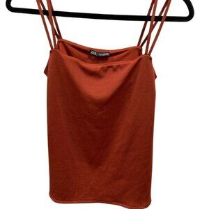 ZARA RED BACKLESS KNIT TANK TOP